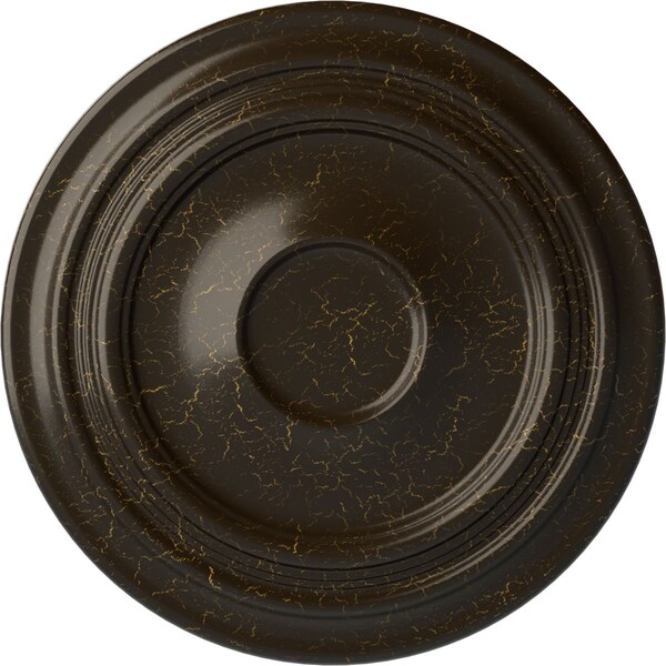 Ekena Millwork Traditional Ceiling Medallion (Canopies up to 5 1/2"), 24 3/8"OD x 1 1/2"P, Stone Hearth Crackle CM24TRSHC - main